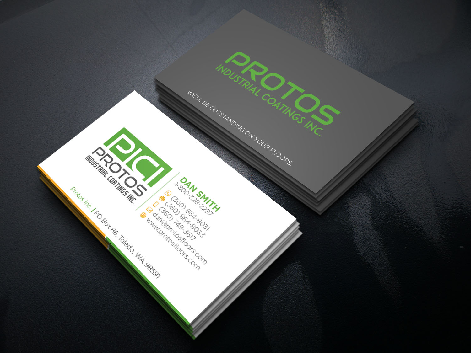 Business Card Design by Verified artistry (Design garden) for Protos Industrial Coatings | Design #22974670