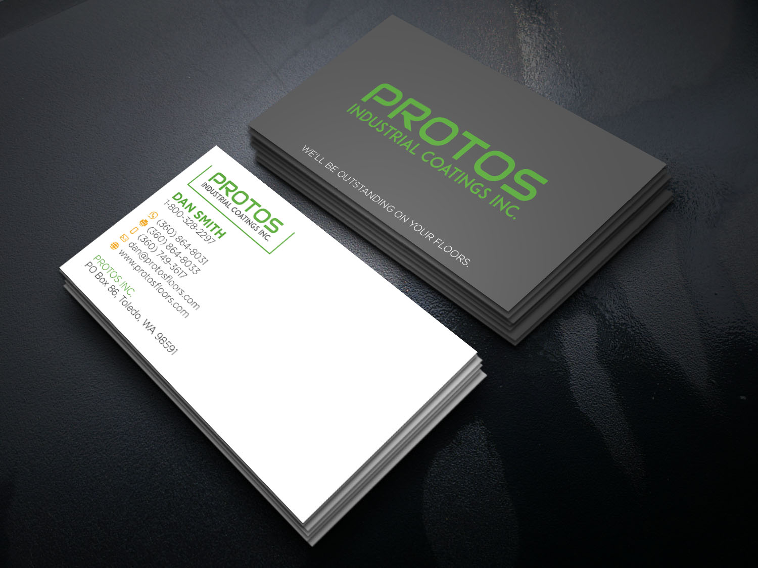 Business Card Design by Verified artistry for Protos Industrial Coatings | Design #22974671