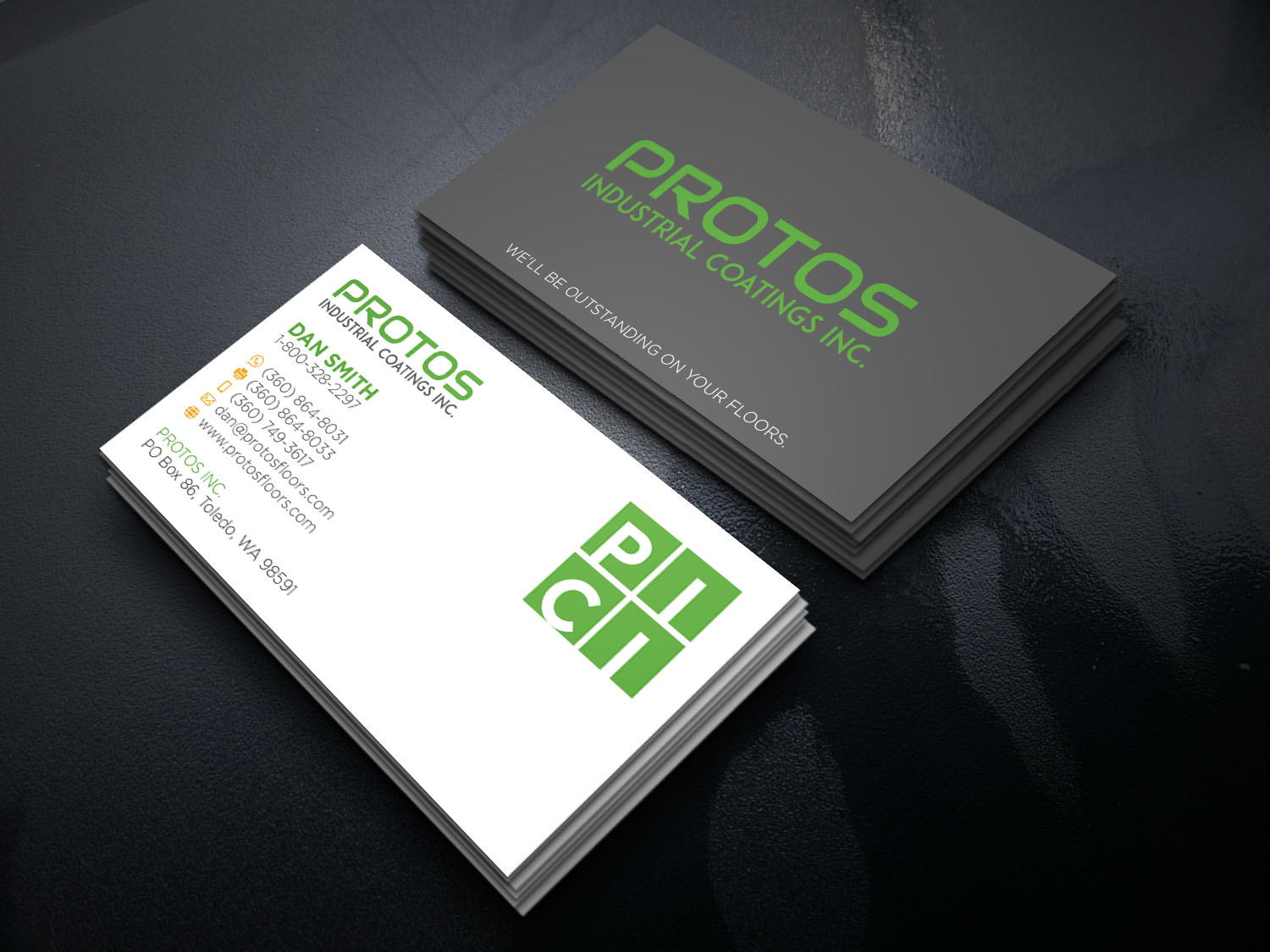 Business Card Design by Verified artistry (Design garden) for Protos Industrial Coatings | Design #22974672