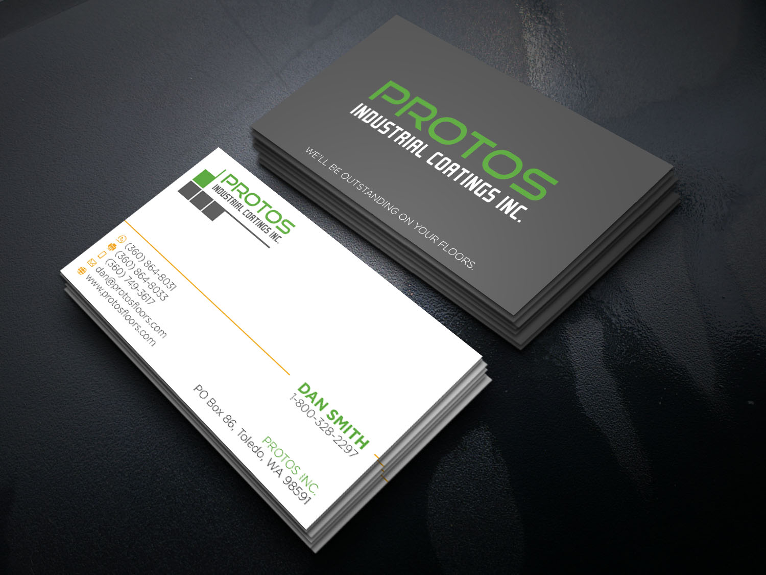 Business Card Design by Verified artistry (Design garden) for Protos Industrial Coatings | Design #22974674