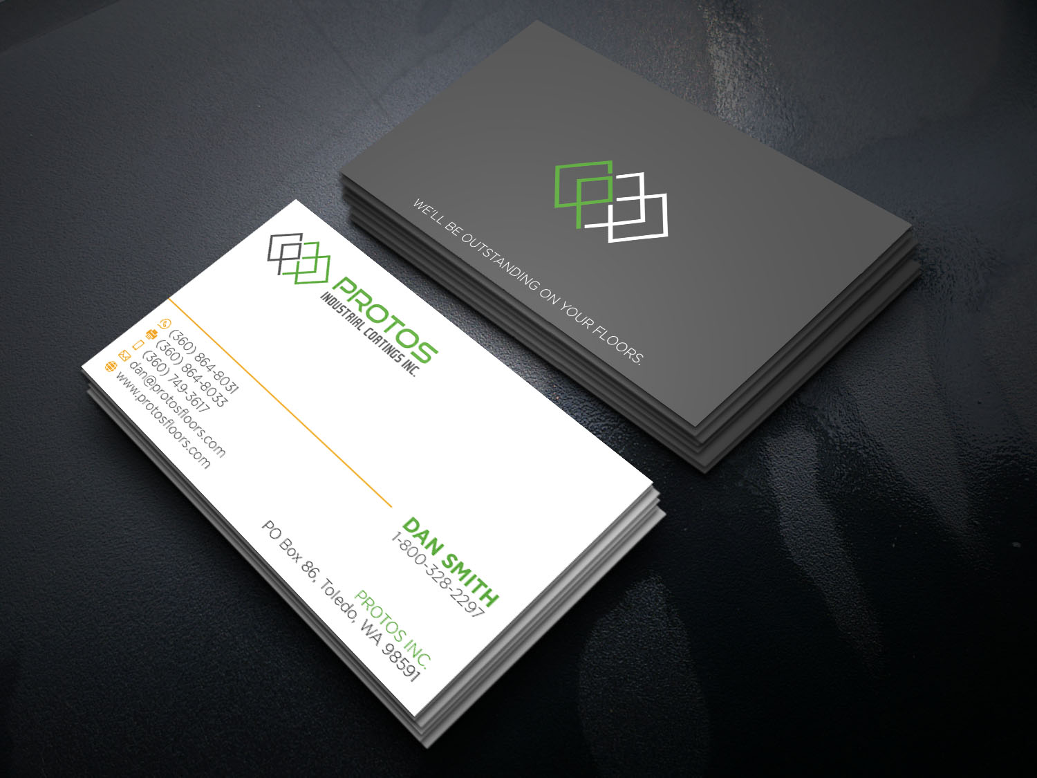 Business Card Design by Verified artistry (Design garden) for Protos Industrial Coatings | Design #22974675
