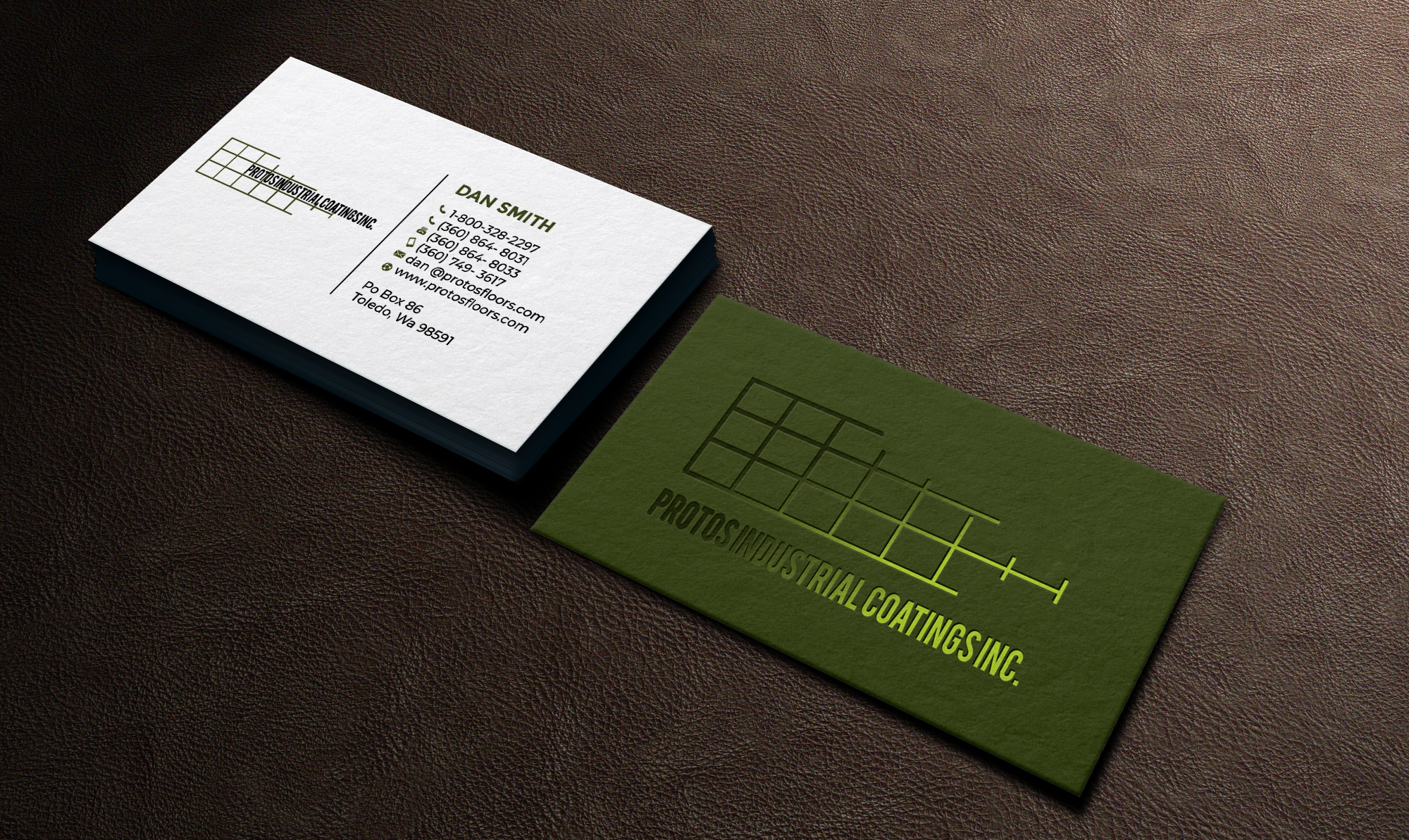 Business Card Design by LAXMI DESIGNHUB for Protos Industrial Coatings | Design #22989329