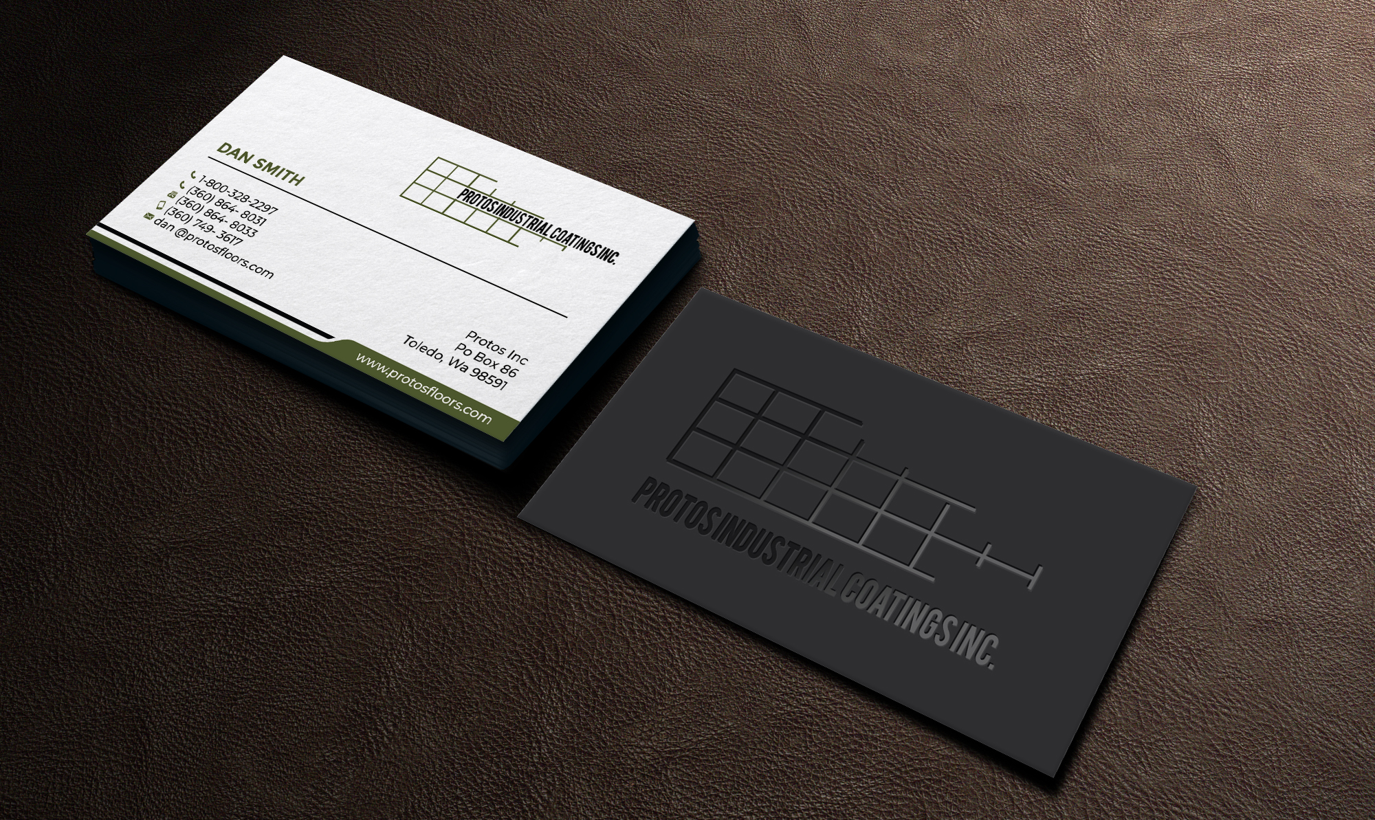 Business Card Design by LAXMI DESIGNHUB for Protos Industrial Coatings | Design #22989330
