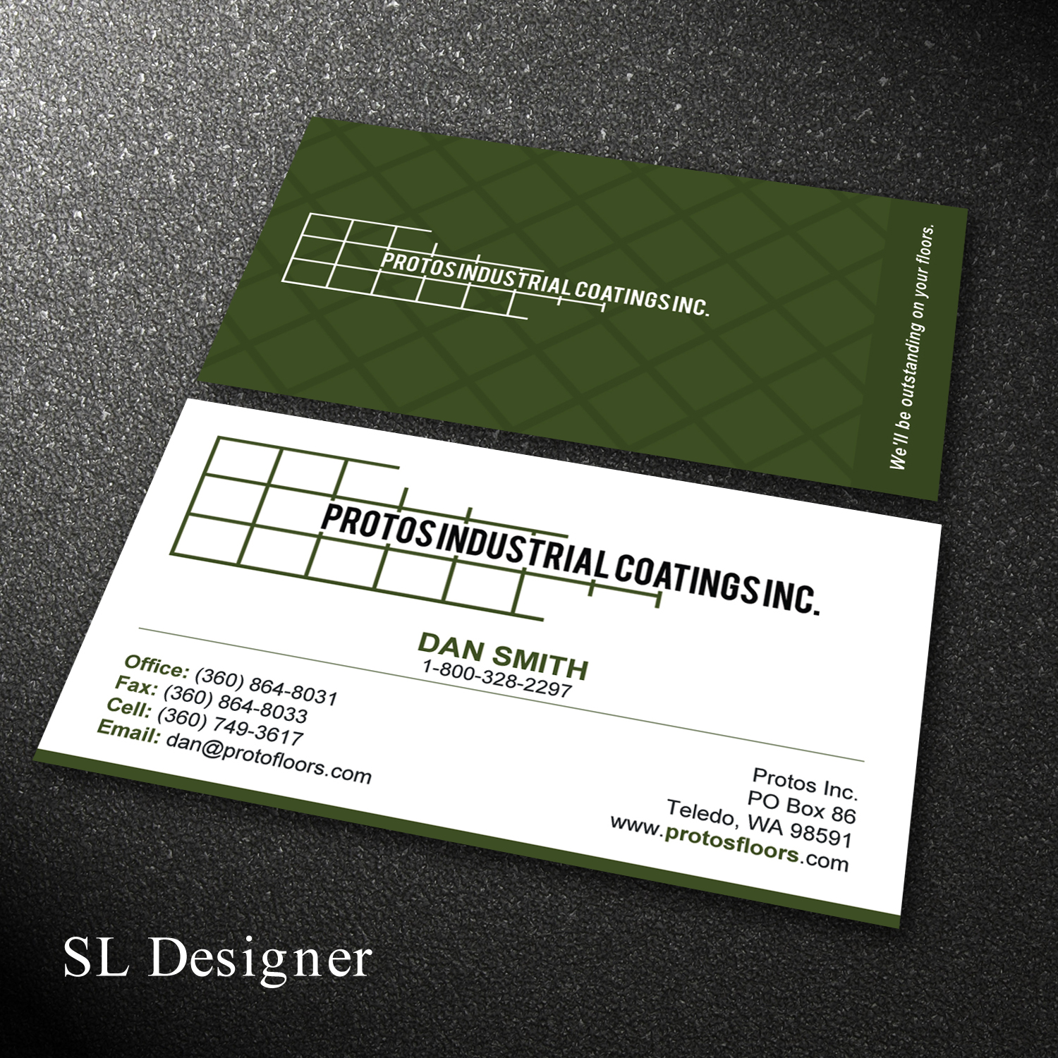 Diseño de Tarjeta de Presentación por SL Designer para Protos Industrial Coatings | Diseño #22971618