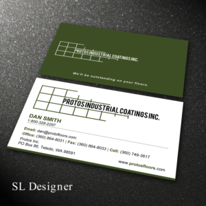 Business Card Design by SL Designer for Protos Industrial Coatings | Design: #22971621