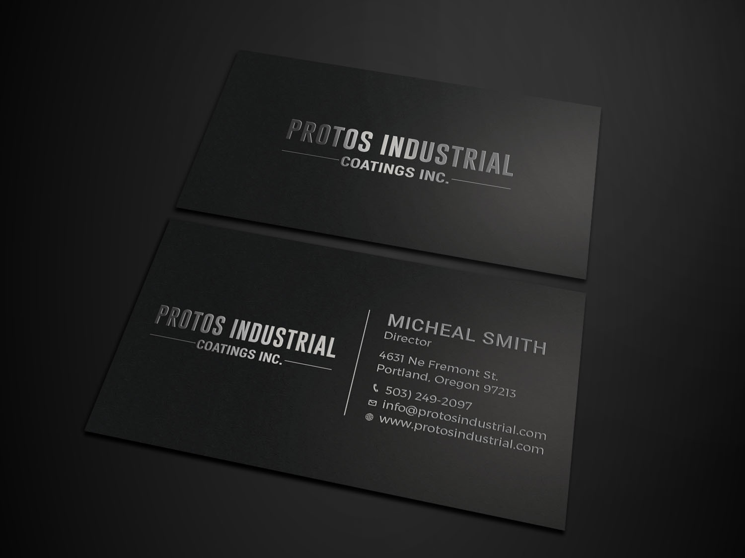 Business Card Design by Tripti Ranjan Gain for Protos Industrial Coatings | Design #22972930