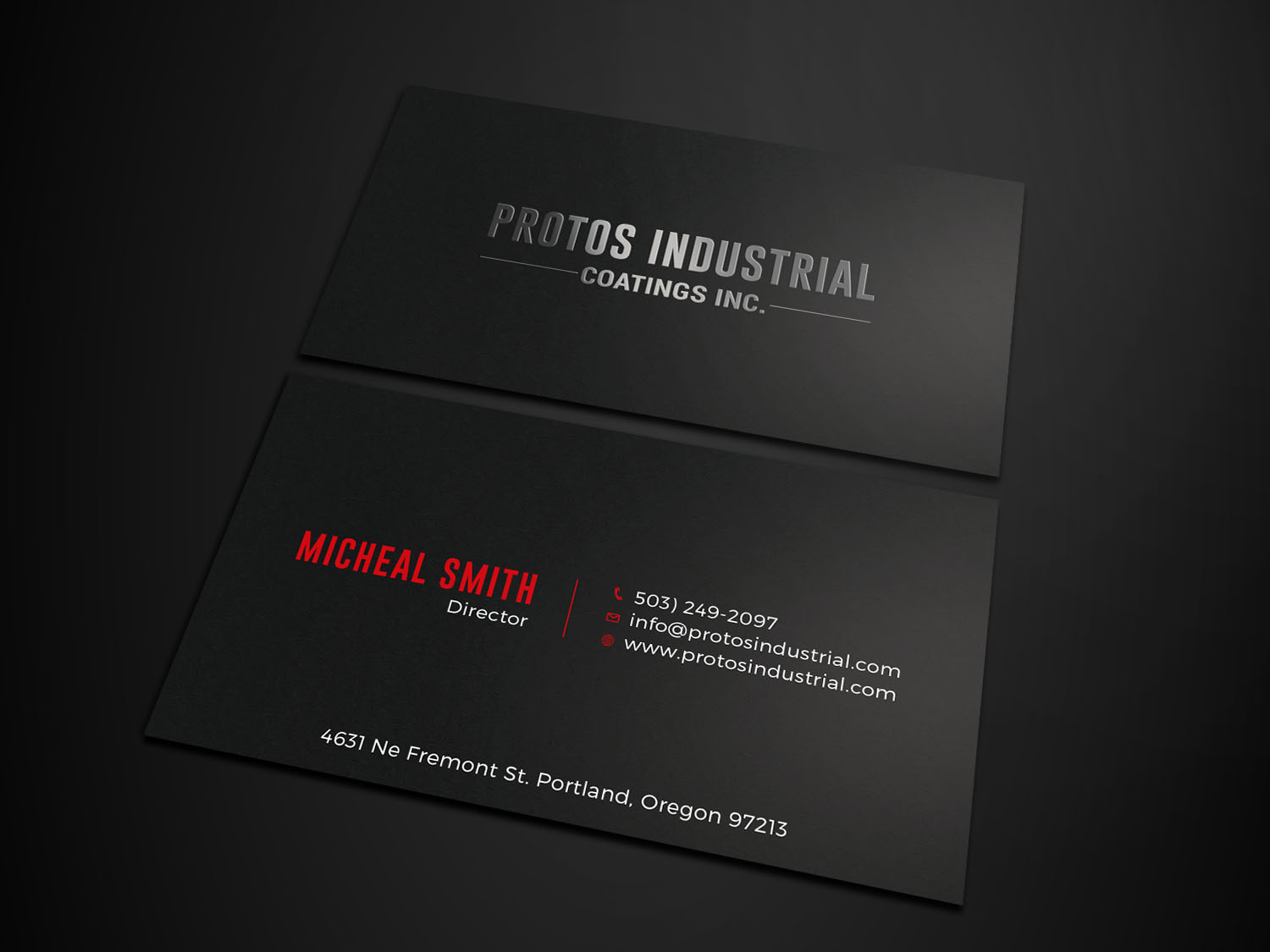 Business Card Design by Tripti Ranjan Gain for Protos Industrial Coatings | Design #22972931