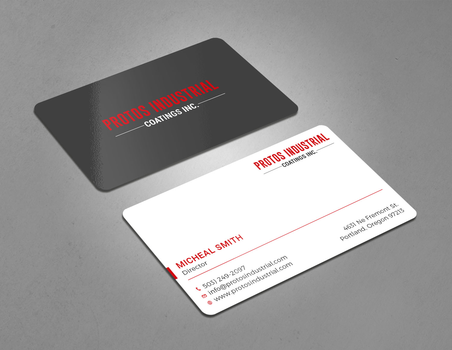 Business Card Design by Tripti Ranjan Gain for Protos Industrial Coatings | Design #22972937