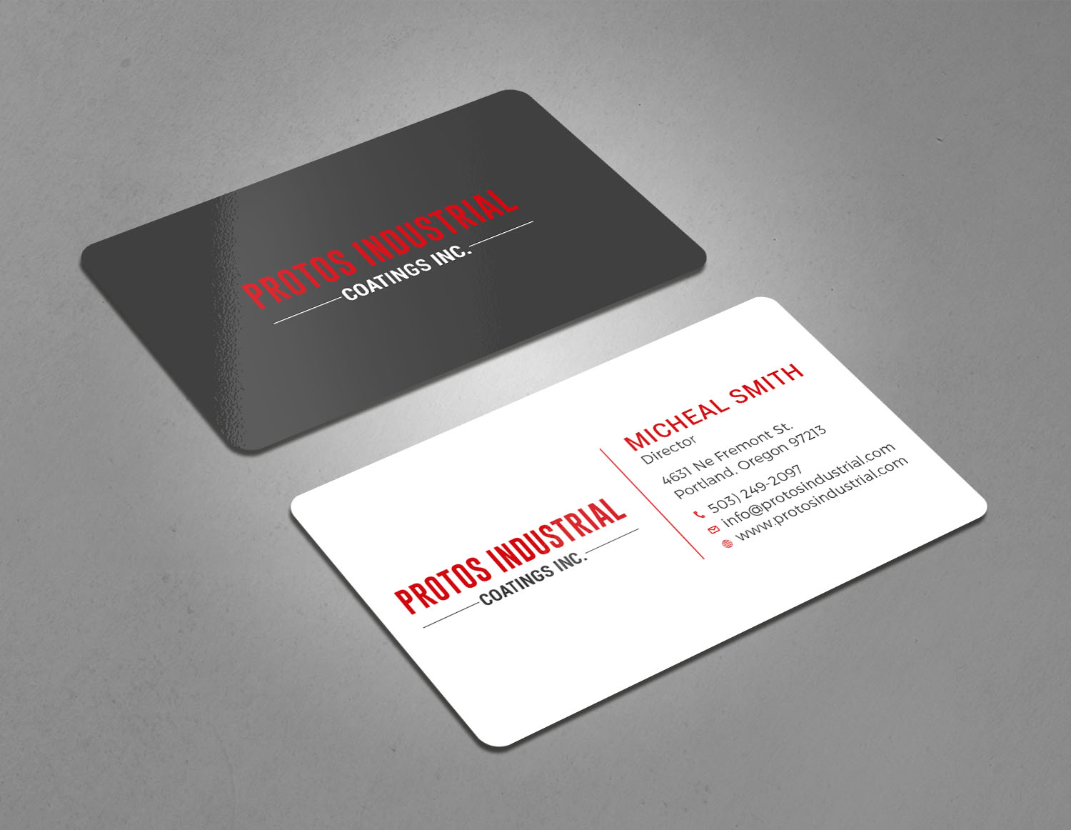 Business Card Design by Tripti Ranjan Gain for Protos Industrial Coatings | Design #22972940