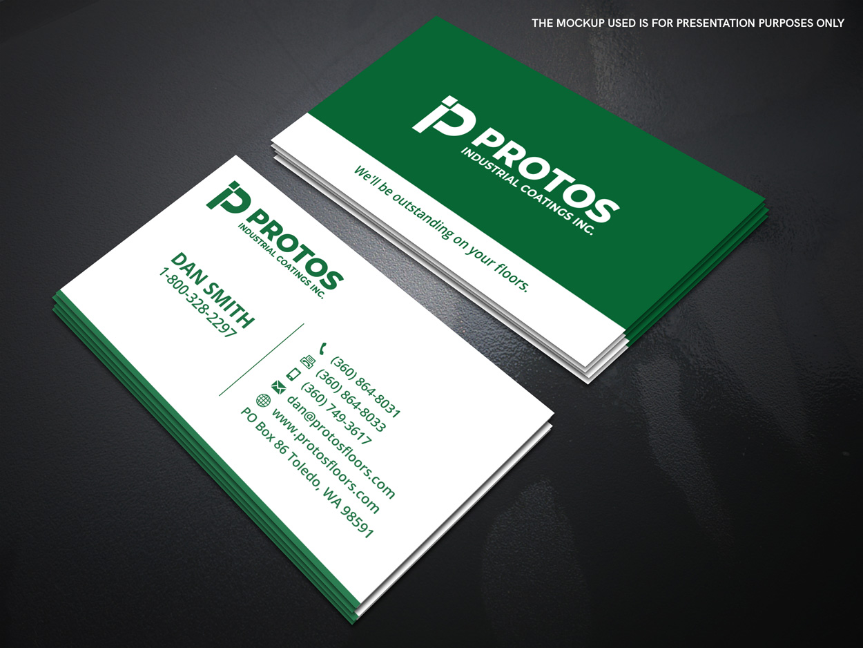 Diseño de Tarjeta de Presentación por henok mulugeta8 para Protos Industrial Coatings | Diseño #23004242