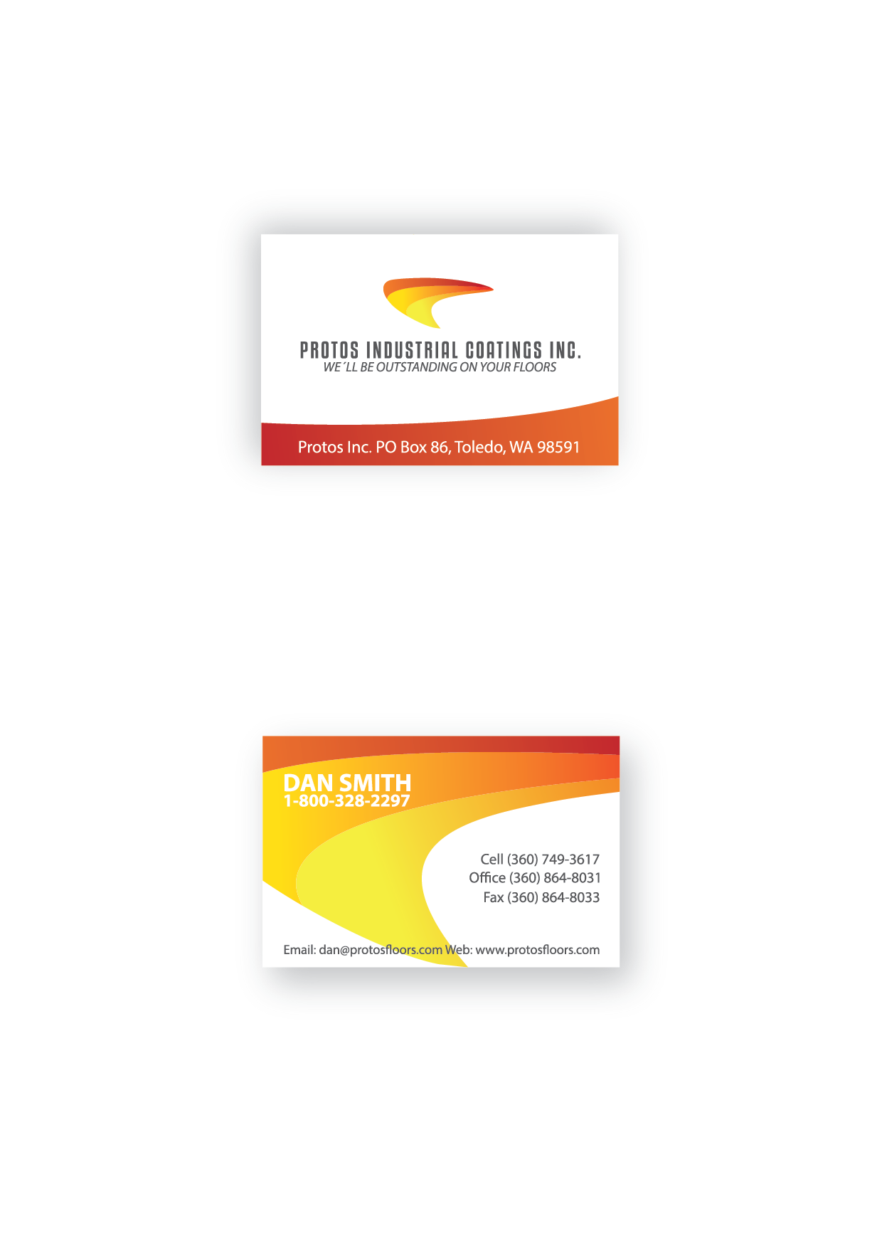 Diseño de Tarjeta de Presentación por MenaGraphics para Protos Industrial Coatings | Diseño #22989190