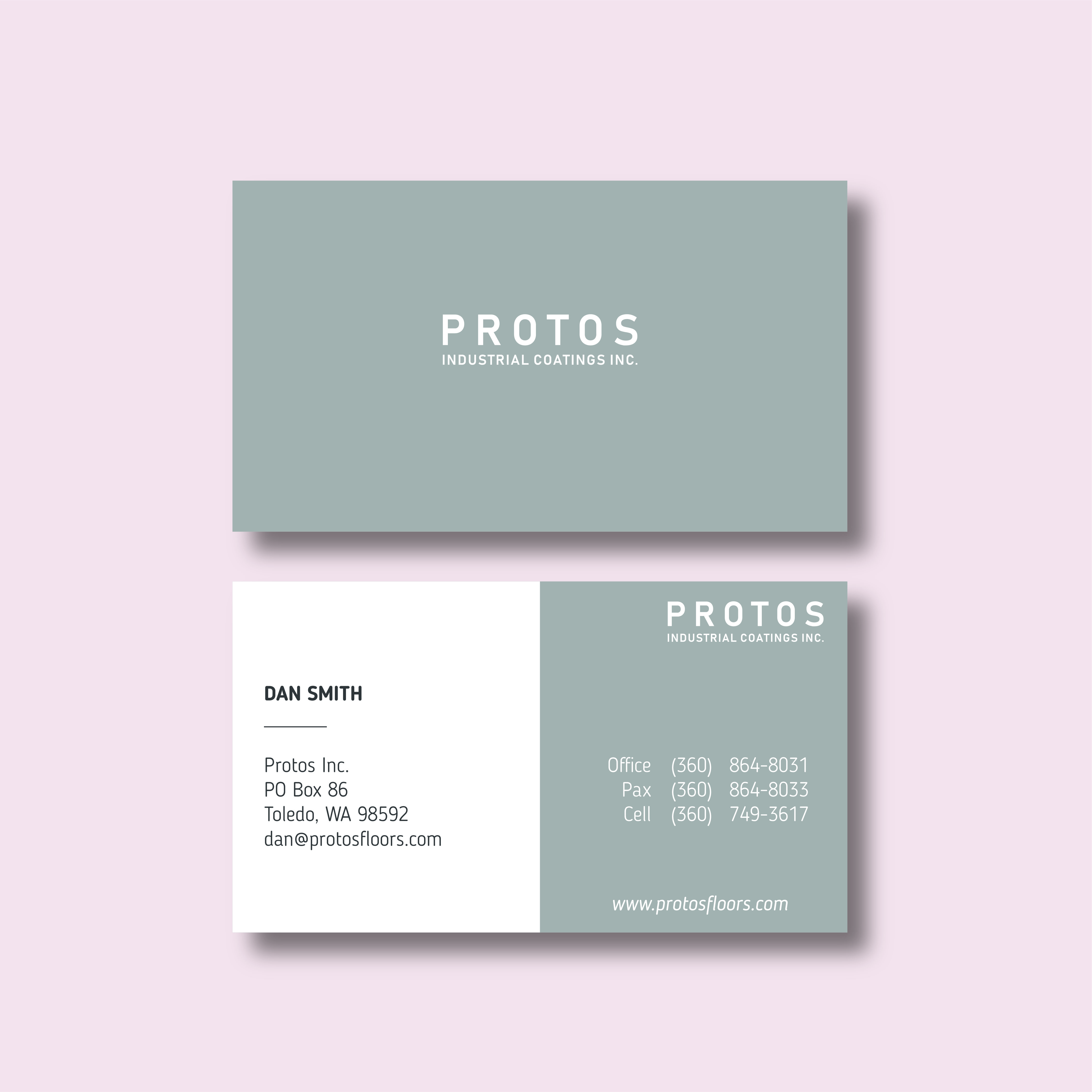 Diseño de Tarjeta de Presentación por Ariani An para Protos Industrial Coatings | Diseño #22977270