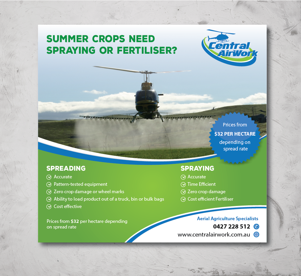 Newspaper Ad Design by alex989 for Central Airwork PTY LTD | Design #22990919