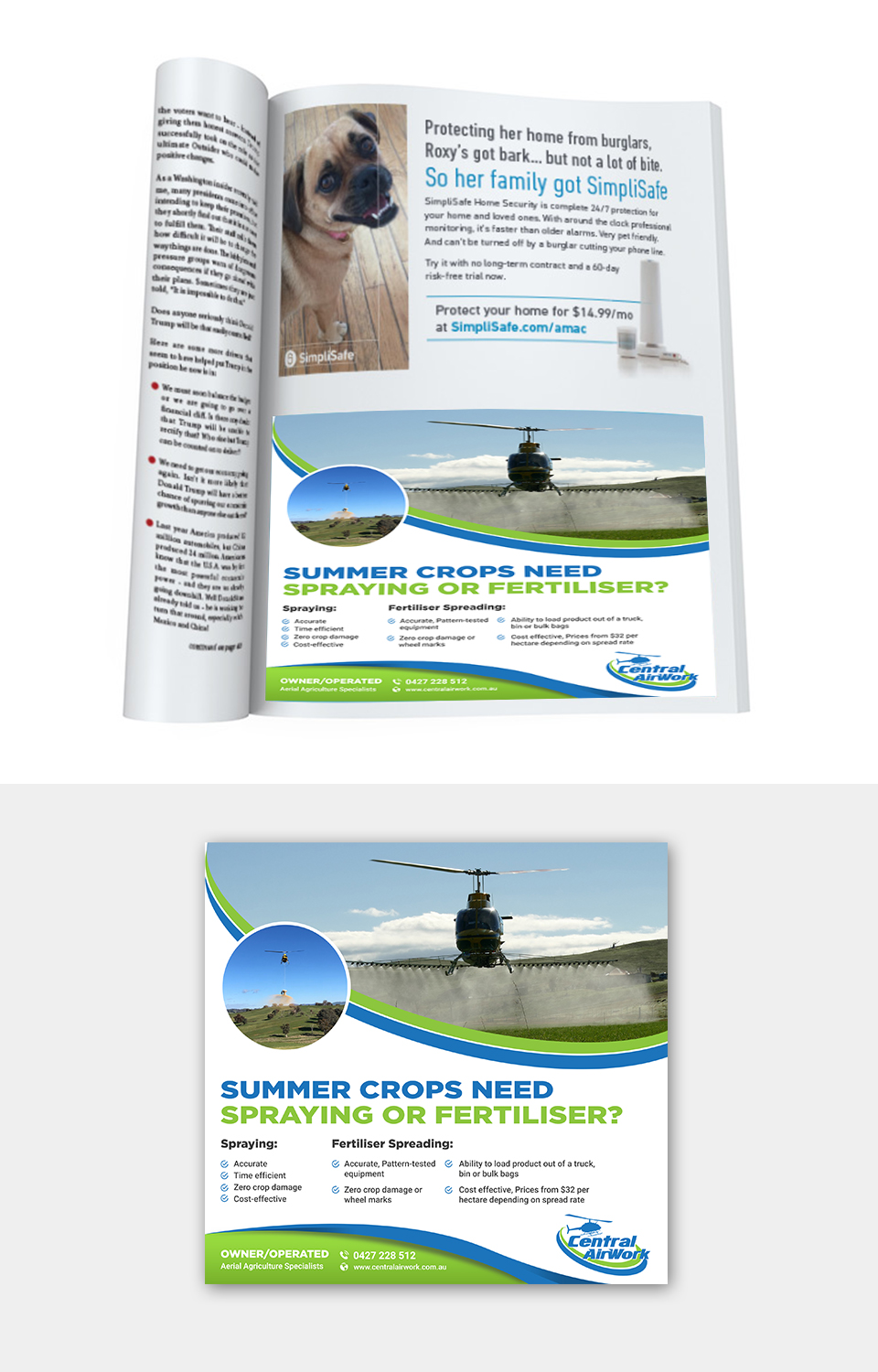 Newspaper Ad Design by debdesign for Central Airwork PTY LTD | Design #22987248