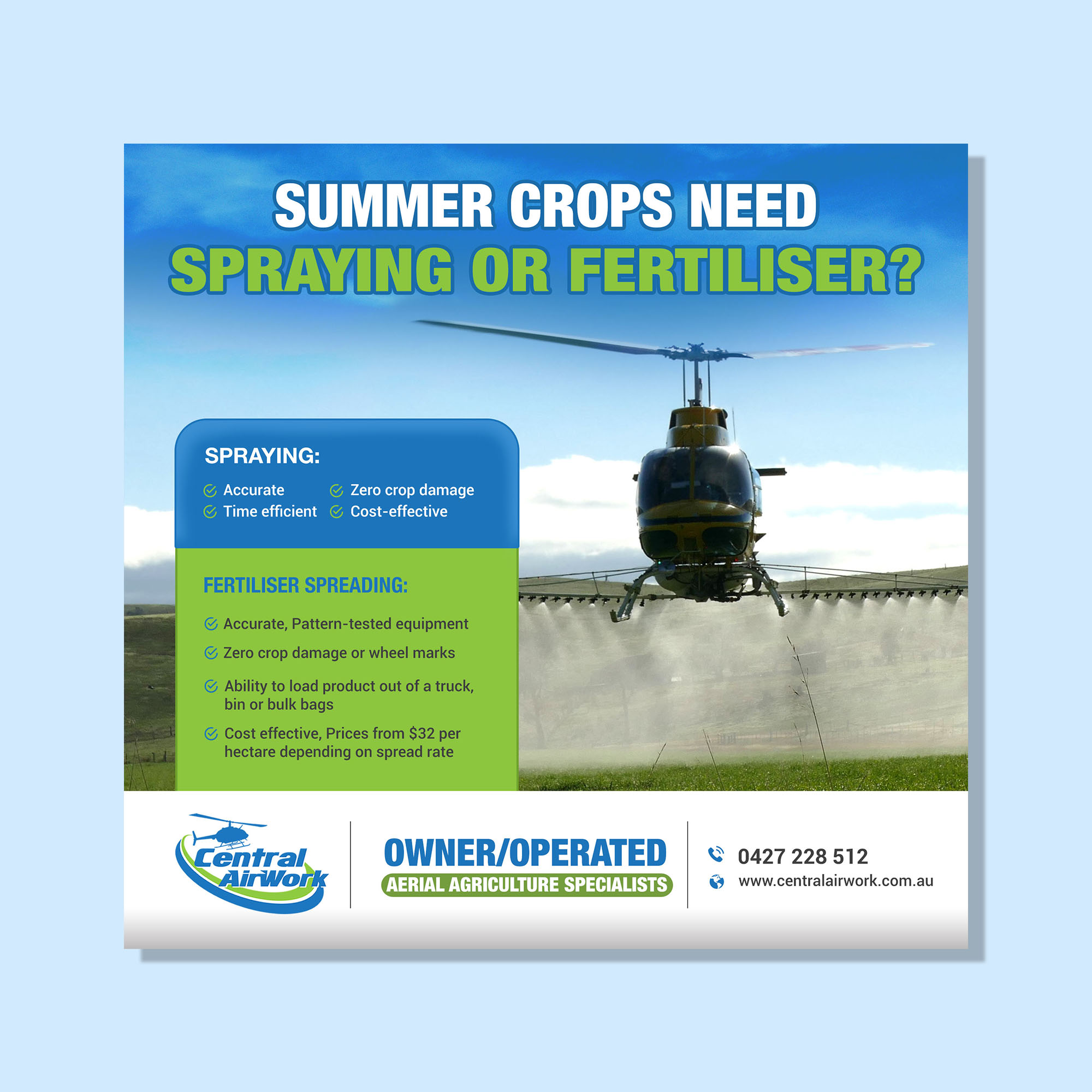 Newspaper Ad Design by debdesign for Central Airwork PTY LTD | Design #23016267