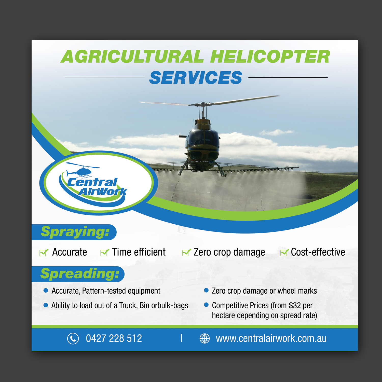 Newspaper Ad Design by Schöpfer for Central Airwork PTY LTD | Design #23001276