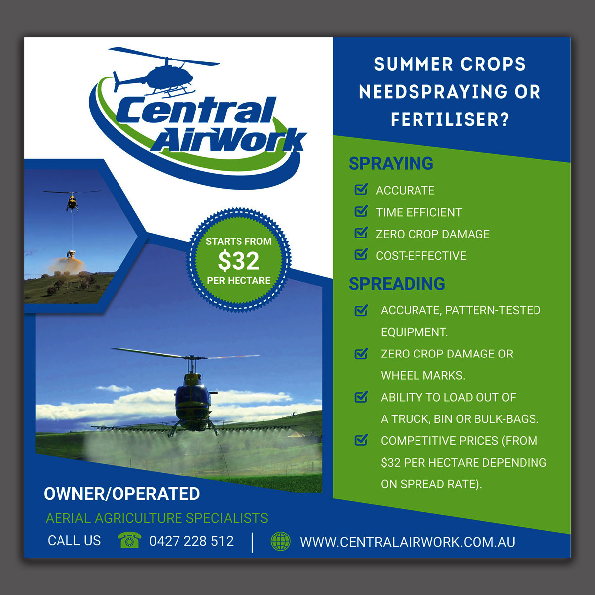 Newspaper Ad Design by CreativeFeather for Central Airwork PTY LTD | Design #23001265