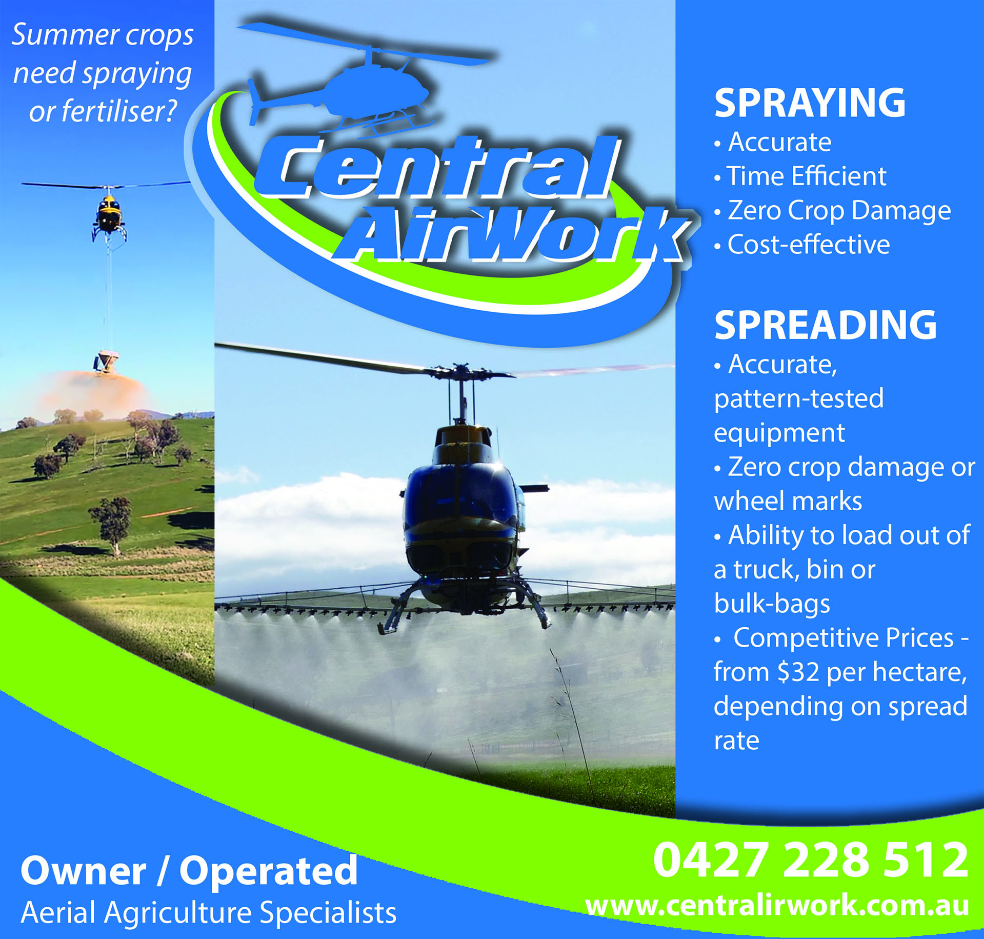 Newspaper Ad Design by selinavert 2 for Central Airwork PTY LTD | Design #23000426