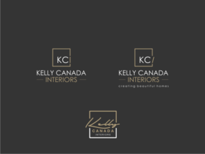 Should have a definitive logo and my business name. ( The last logo I had was my business name only) . Kelly Canada Interiors. I use the catch phrase "creating beautiful homes". It would be nice to see with and without the catch phrase.  | Logo-Design von Atvento Graphics
