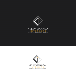 Should have a definitive logo and my business name. ( The last logo I had was my business name only) . Kelly Canada Interiors. I use the catch phrase "creating beautiful homes". It would be nice to see with and without the catch phrase.  | Logo Design by sankar999