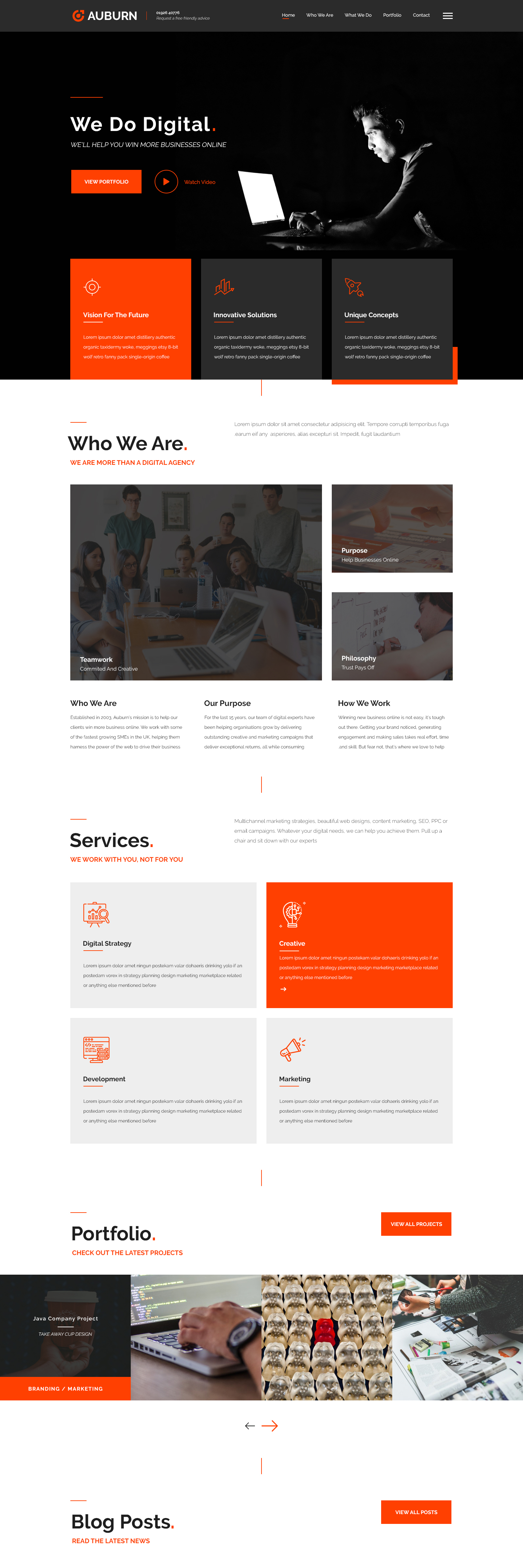 Web Design by Starto Agency for Auburn Creative | Design #22977716
