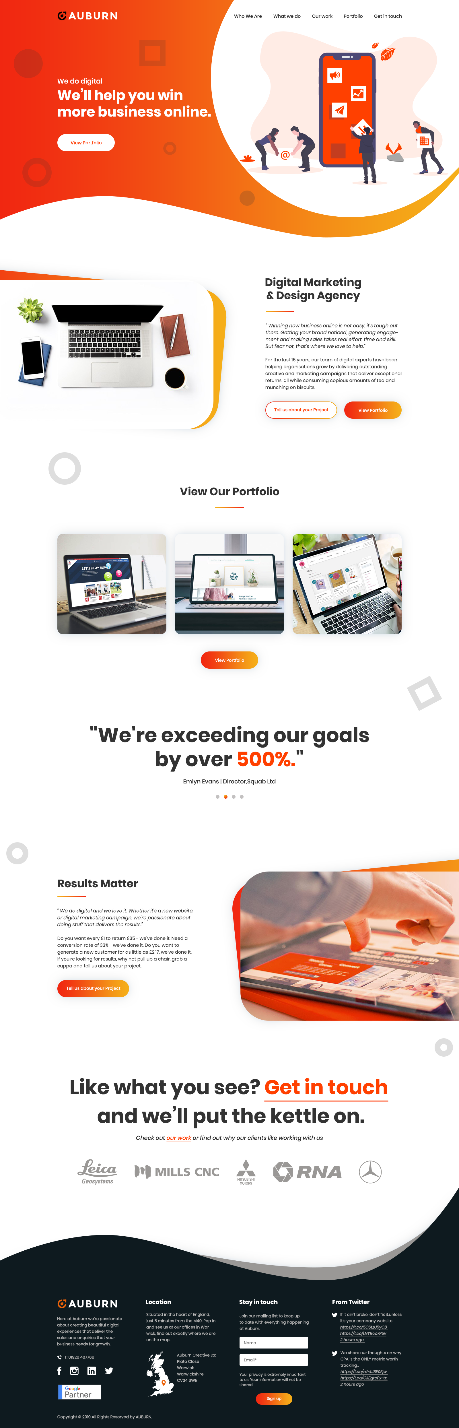 Web Design by Kushan01 for Auburn Creative | Design #23003753