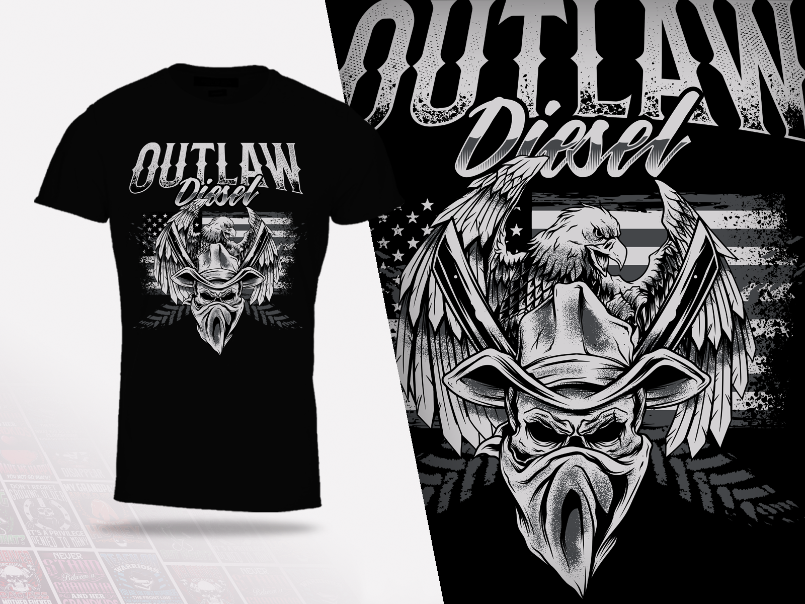 T-shirt Design by GraphicRogue for Outlaw Diesel | Design #22992483