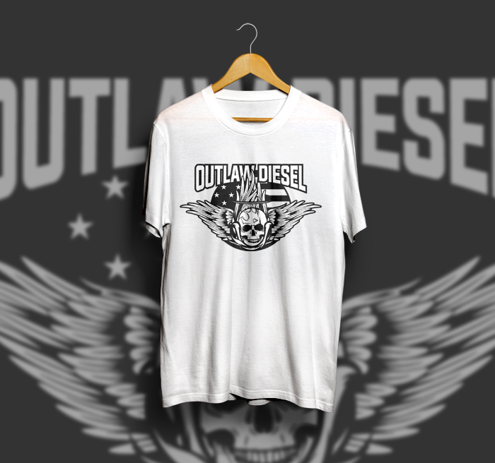 T-shirt Design by HELLOCRUNK for Outlaw Diesel | Design #23019000
