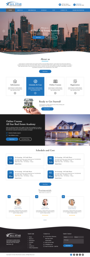 All Star Real Estate Academy  | Diseño Web por bdesigner9