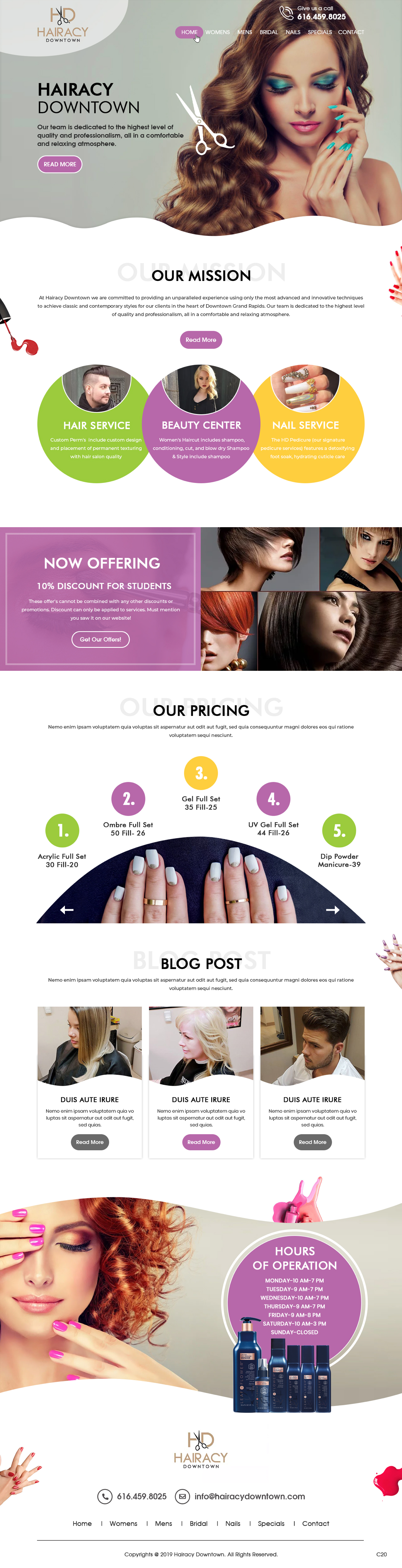 Web Design by pb for Hairacy Downtown | Design #22992503