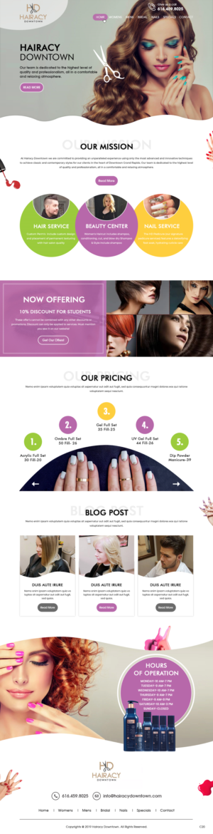 Web Design by pb for Hairacy Downtown | Design: #22992503