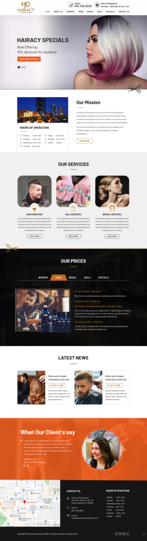 Web Design by pb for Hairacy Downtown | Design: #22992505