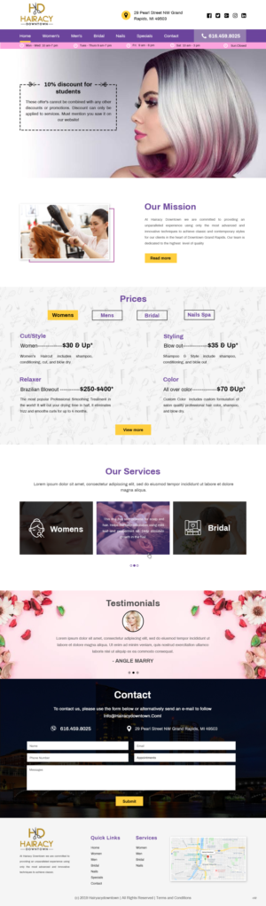 Web Design by pb for Hairacy Downtown | Design: #22992513