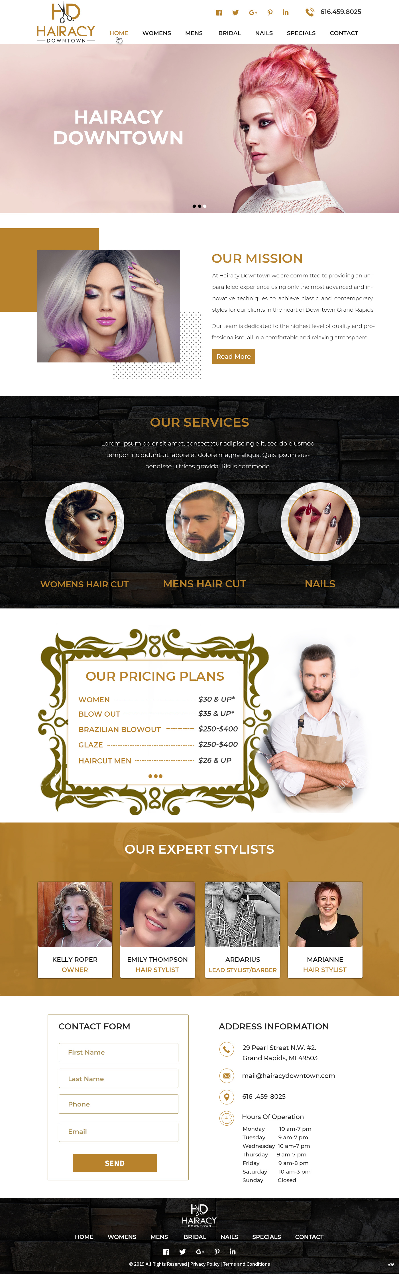 Web Design by pb for Hairacy Downtown | Design #22992515
