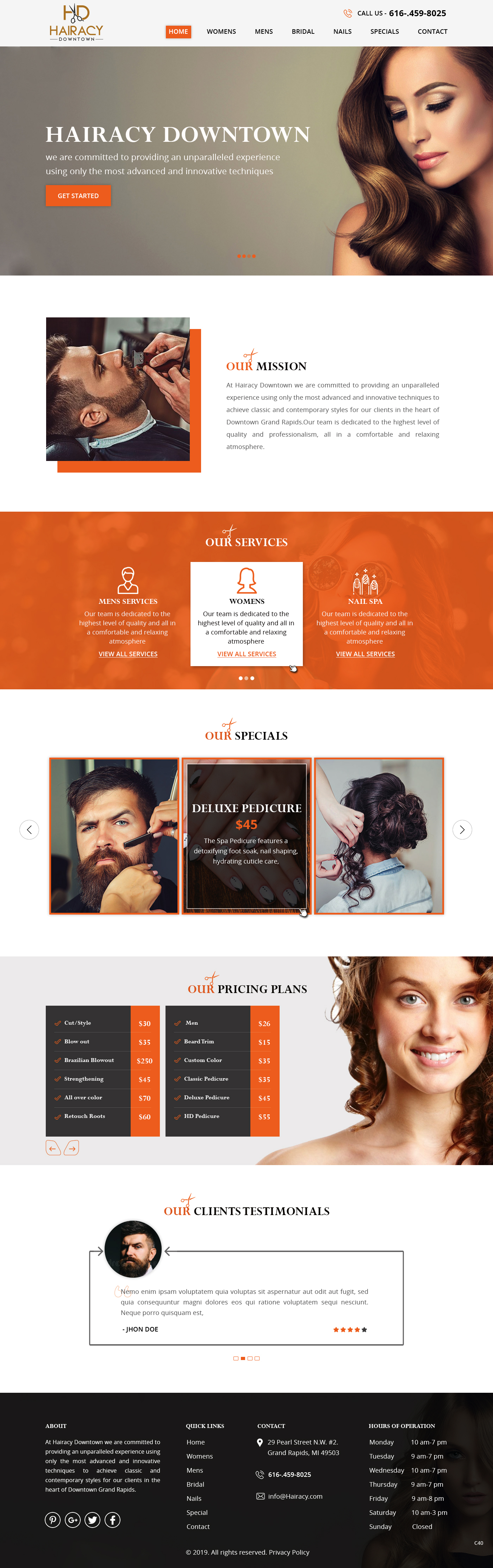 Web Design by pb for Hairacy Downtown | Design #22992519