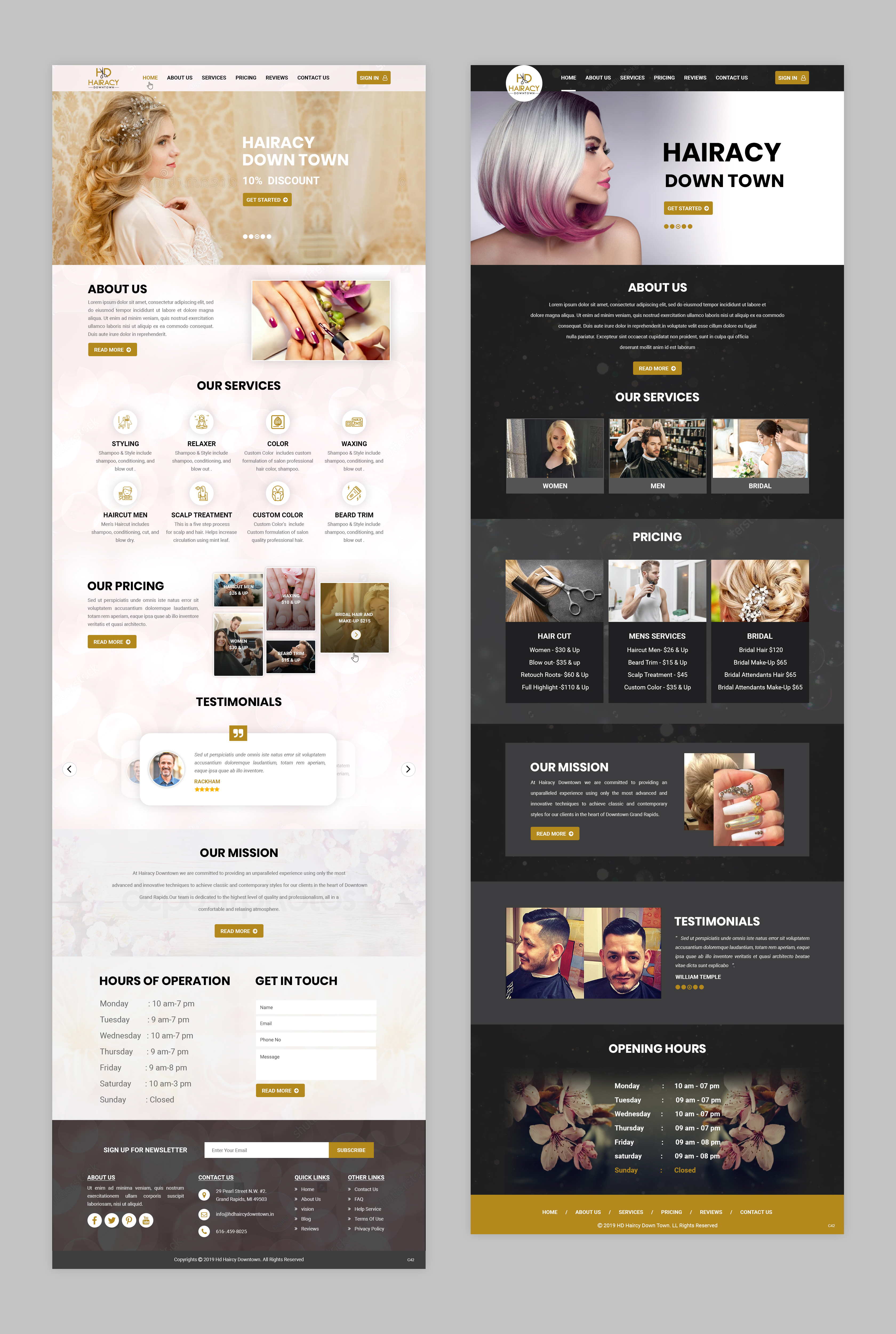 Web Design by pb for Hairacy Downtown | Design #22992520