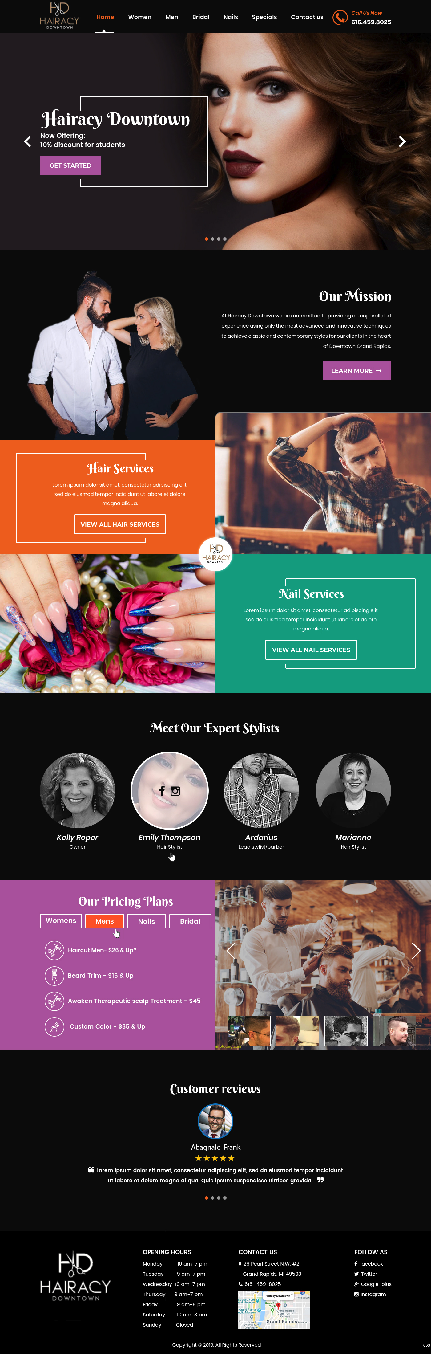 Diseño Web por pb para Hairacy Downtown | Diseño #22992521