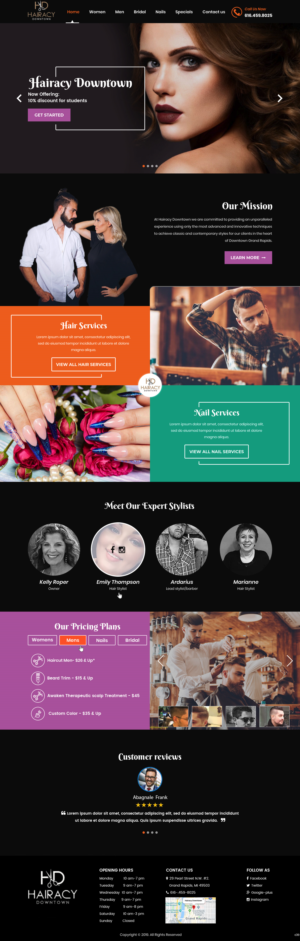 Web Design by pb for Hairacy Downtown | Design: #22992521