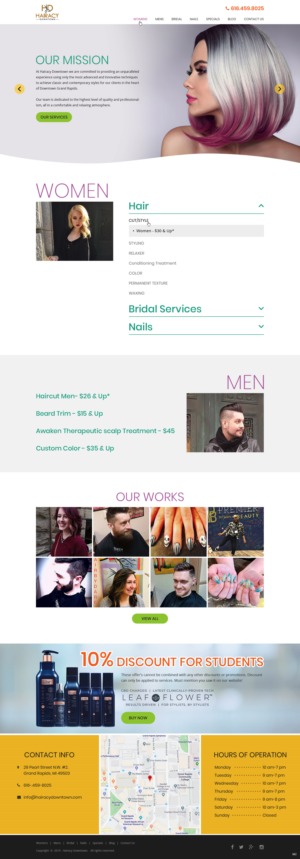 Web Design by pb for Hairacy Downtown | Design: #22992522