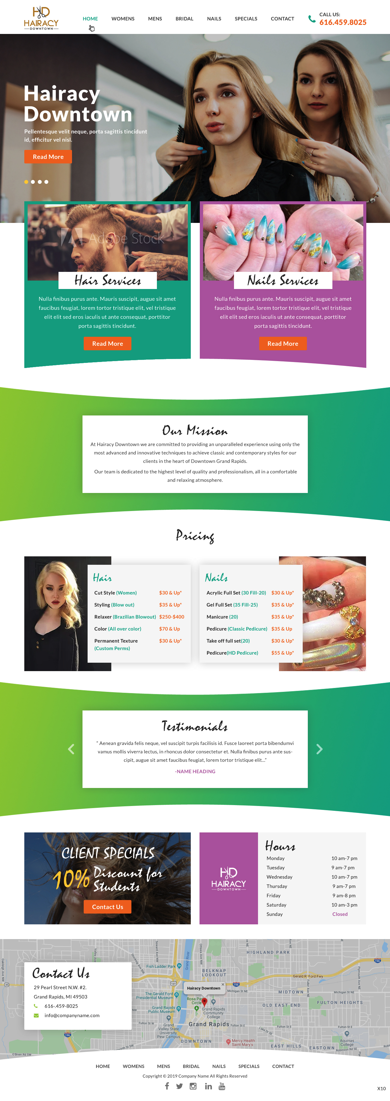 Diseño Web por pb para Hairacy Downtown | Diseño #22992527