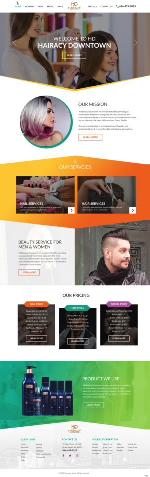 Web Design by pb for Hairacy Downtown | Design: #22992528