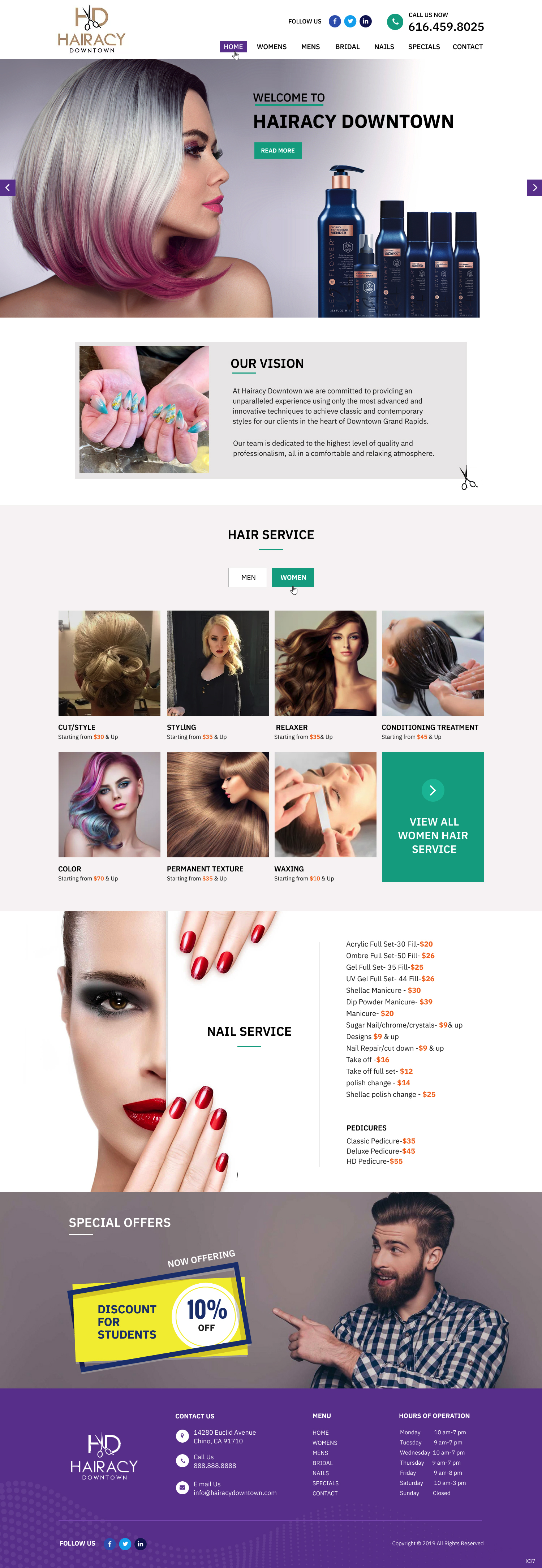 Web Design by pb for Hairacy Downtown | Design #22992529