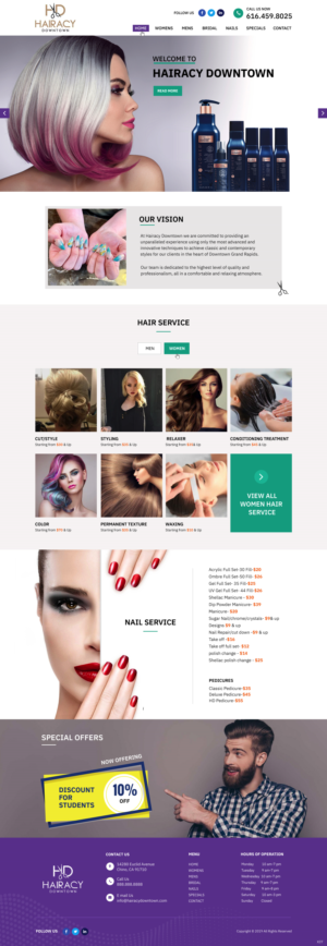 Web Design by pb for Hairacy Downtown | Design: #22992529