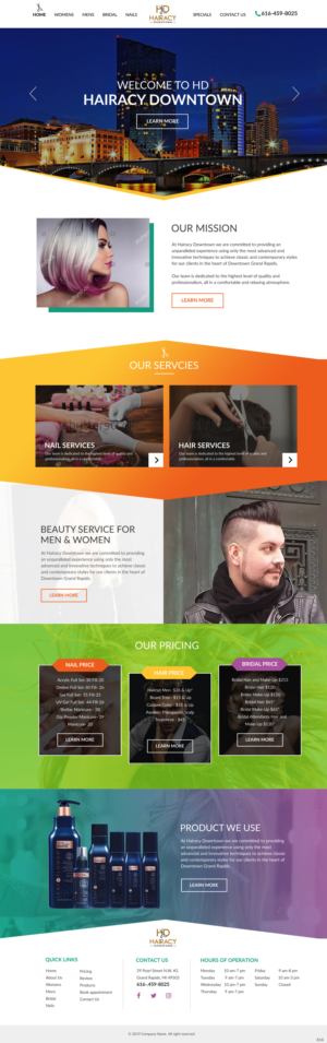 Web Design by pb for Hairacy Downtown | Design: #22992530