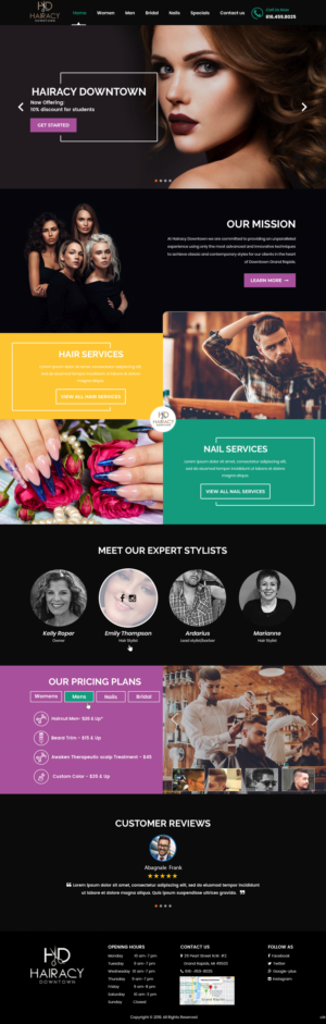 Web Design by pb for Hairacy Downtown | Design: #23000001