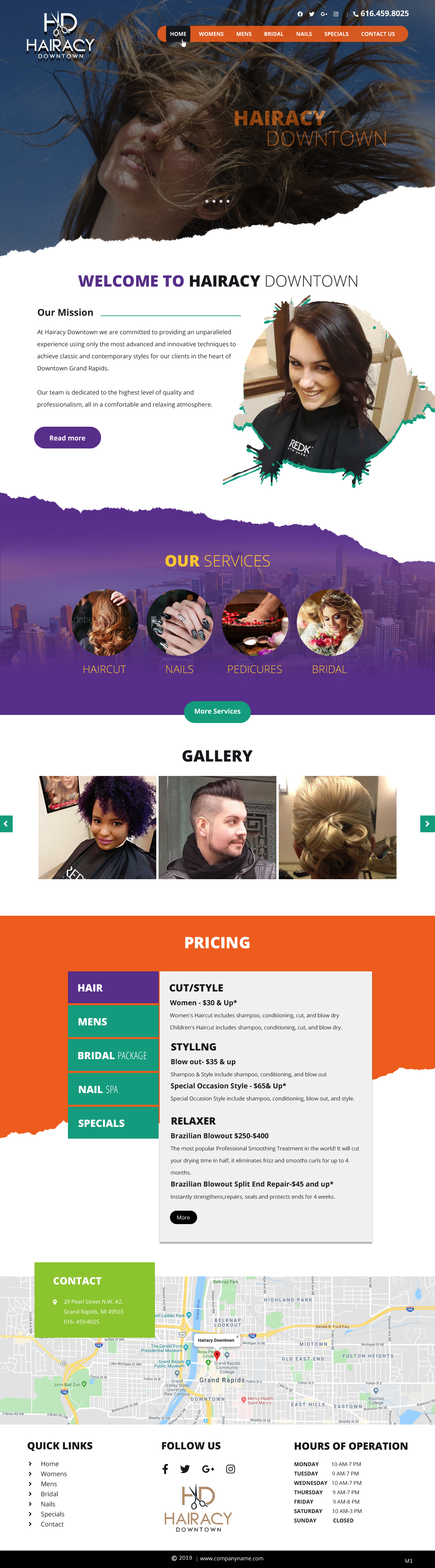 Web Design by pb for Hairacy Downtown | Design #23000002