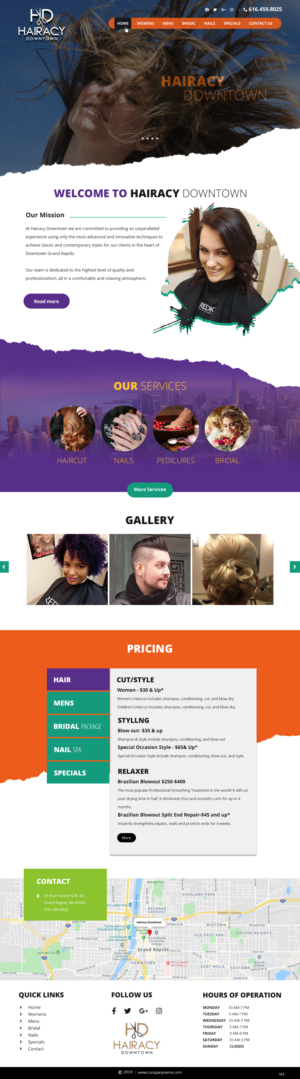 Web Design by pb for Hairacy Downtown | Design: #23000002