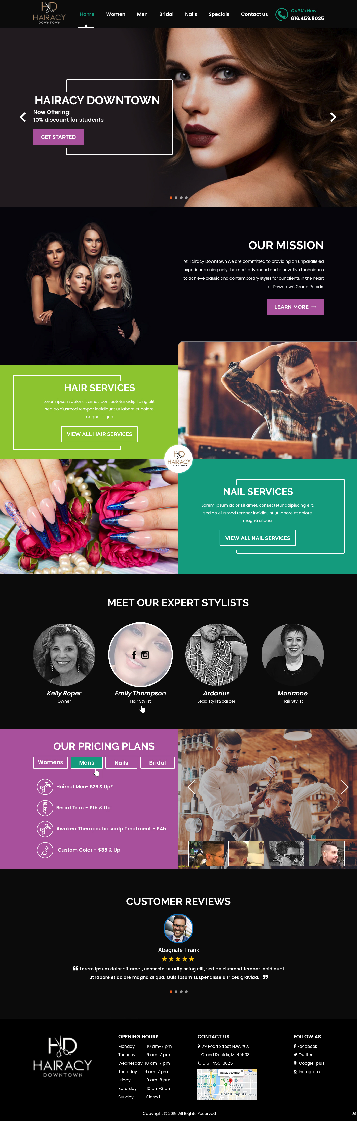 Web Design by pb for Hairacy Downtown | Design #23000004
