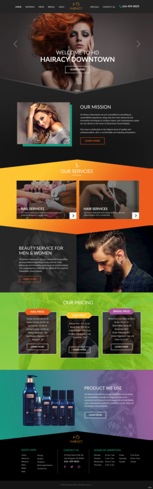 Web Design by pb for Hairacy Downtown | Design: #23000005