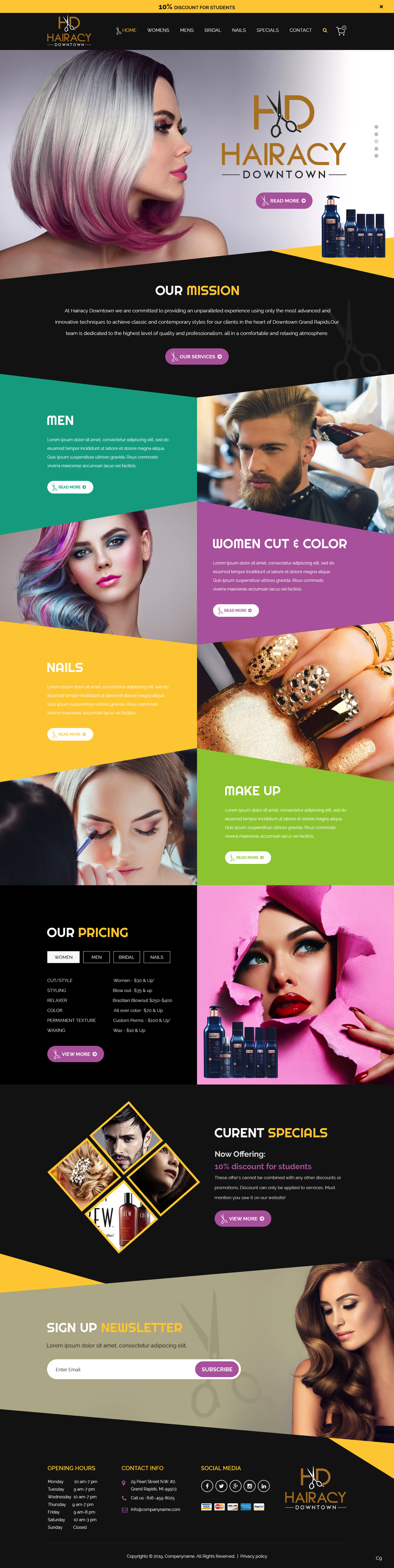 Diseño Web por pb para Hairacy Downtown | Diseño #23000006